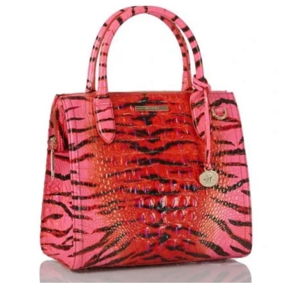 NWT Brahmin small Caroline pink feline ombré Melbourne bag. - Picture 2 of 5